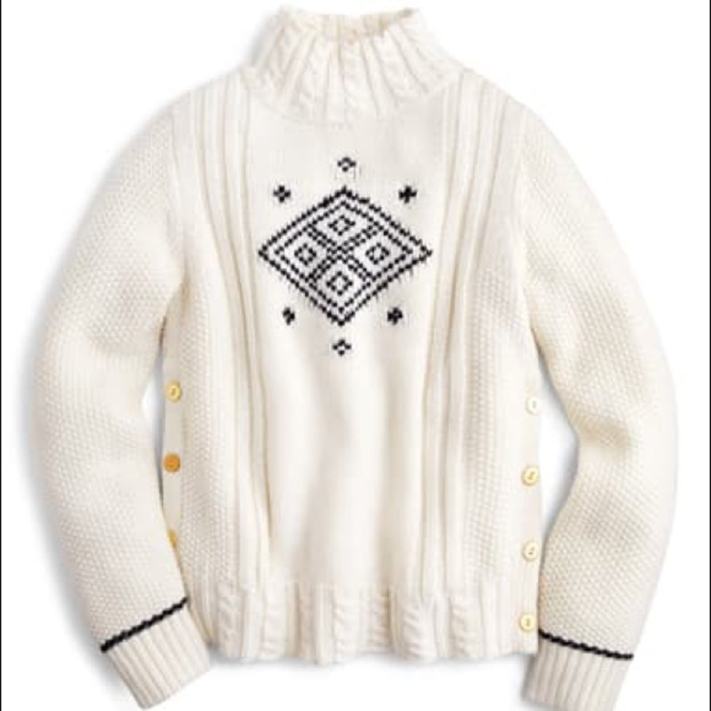 The Reeds X J.Crew Side Button Swing Sweater - S